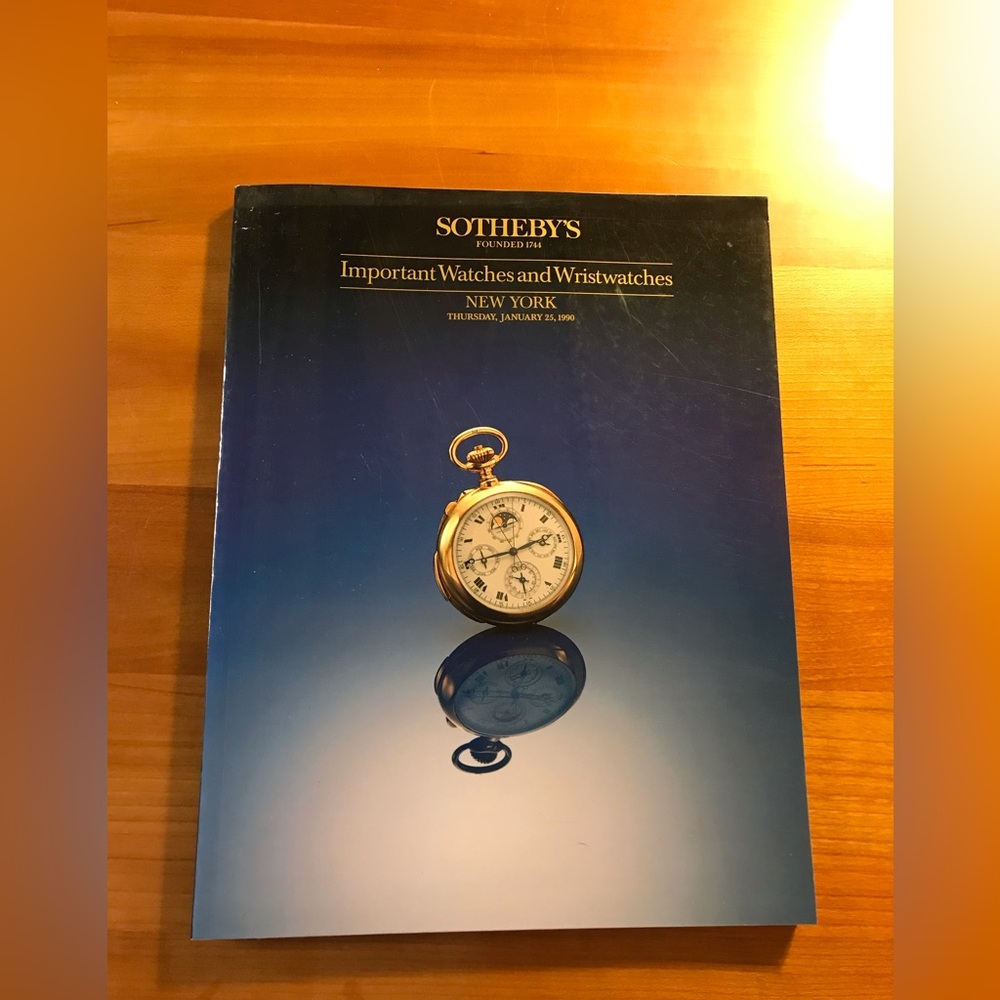 Sotheby’s Auction Catalogue - Watches - 1990